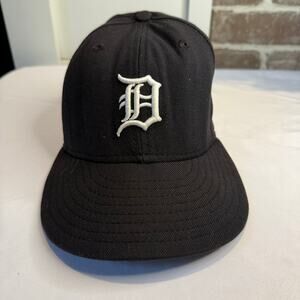 Vintage New Era 59Fifty Men's Cap Detroit Tigers On Field Small Logo Navy 6 7/8